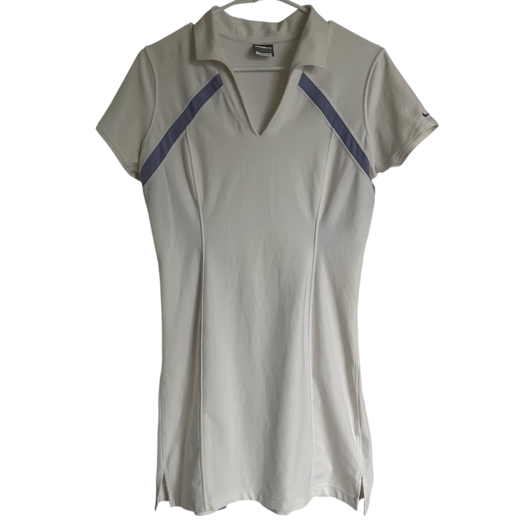 Nike Collared Tennis Dress White/Lavender Size Medium